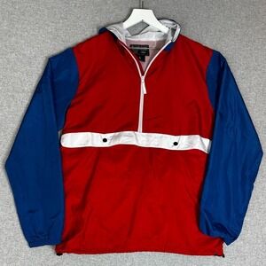 Vintage Blackjack Pullover Jacket Mens Large Hooded‎ Windbreaker 1999 90s Retro